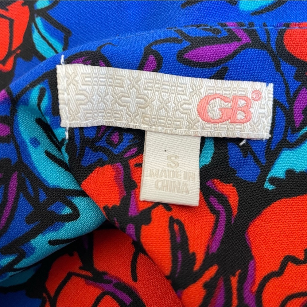 Giani Bernini Blue and Red Floral Mini Dress - Picture 5 of 6